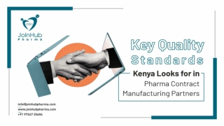 Key Quality Standards Kenya Looks for in Pharma Contract Manufacturing Partners