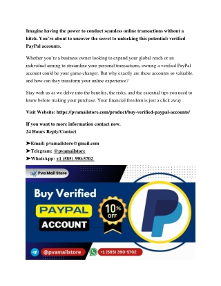 Buy USA/EU Verified PayPal Accounts 2025 Buyers Guide