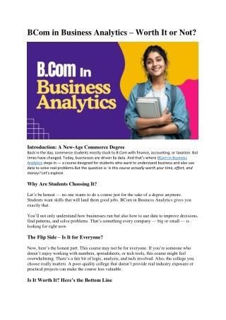 BCom in Business Analytics Worth It or Not.docx