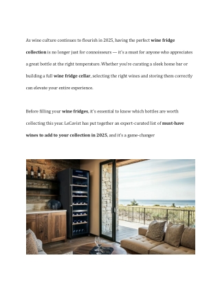 Top Wine Cabinet Add for Your Wine Collection in 2025 - PDF