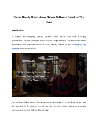 Global Beauty Brands Now Choose Software Based on This Need