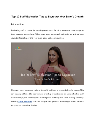 Top 10 Staff Evaluation Tips to Skyrocket Your Salon’s Growth