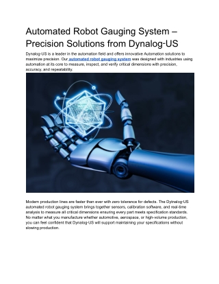 Automated Robot Gauging System – Precision Solutions from Dynalog‑US (1)