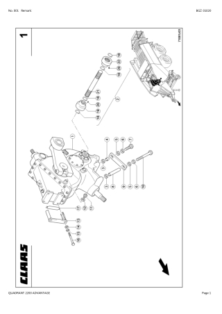 CLAAS QUADRANT 2200 ADVANTAGE Baler Parts Catalogue Manual Instant Download (SN 75600011-75699999)