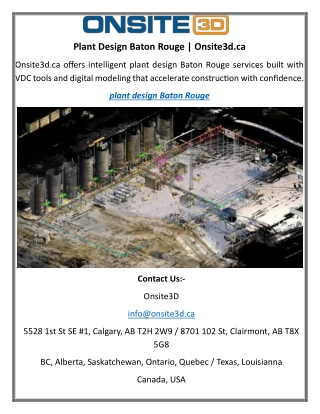 Plant Design Baton Rouge Onsite3d.ca