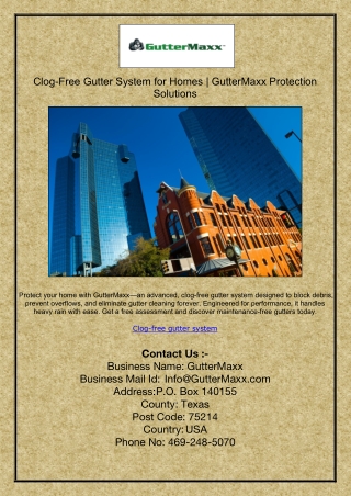 Clog-Free Gutter System for Homes  GutterMaxx Protection Solutions