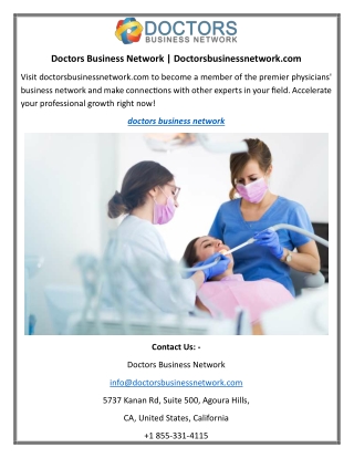 Doctors Business Network Doctorsbusinessnetwork.com