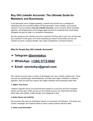 Buy Old LinkedIn Accounts_ The Ultimate Guide for Marketers and Businesses