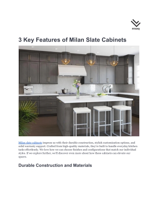 3 Key Features of Milan Slate Cabinets
