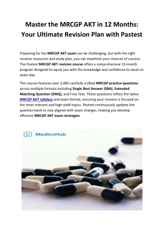 master the mrcgp akt in 12 months your ultimate
