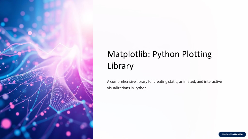 PPT - Matplotlib-Python-Plotting-Library PowerPoint Presentation, free ...