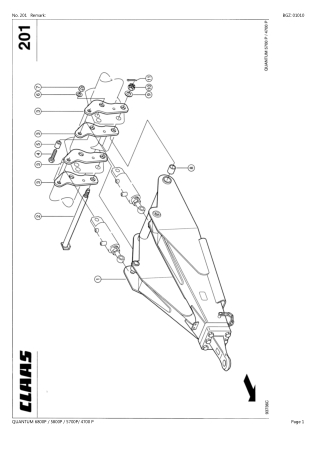 CLAAS QUANTUM 6800P 5800P 5700P 4700P Loader Wagon Parts Catalogue Manual Instant Download (SN 61502424-61599999)