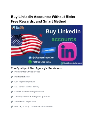 Buy LinkedIn Accounts_ Without Risks- Free Rewards, and Smart Method