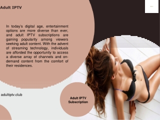Adult IPTV Subscription