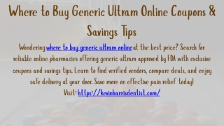 Where to Buy Generic Ultram Online Coupons & Savings Tips