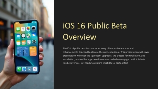 iOS 16 Public Beta Overview