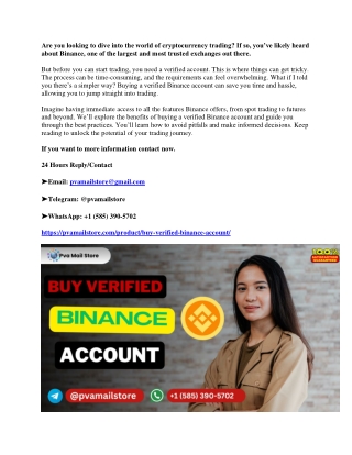 Top 12 Sites to Buy Verified Binance Accounts – Regular, Verified Plus & Merch