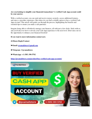 Buy Verified Cash App Accounts for Sale – Real, Trusted & Safe