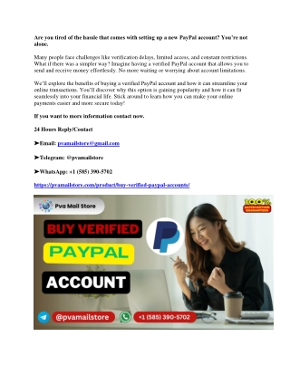 Buy Verified PayPal Accounts (Personal & Business) – 2025 Trusted Guide