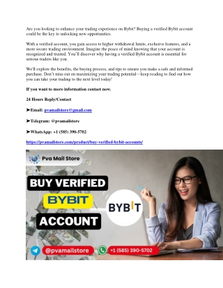 Buy Verified Bybit Crypto Accounts for Sale – Start Trading Today