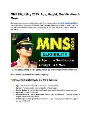 MNS Eligibility 2025_ Age, Height, Qualification & More
