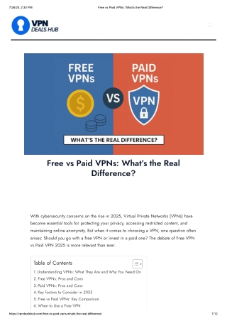 Free vs Paid VPNs: Key Differences You Must Know