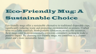 Eco-Friendly Mug A sustainable Choice