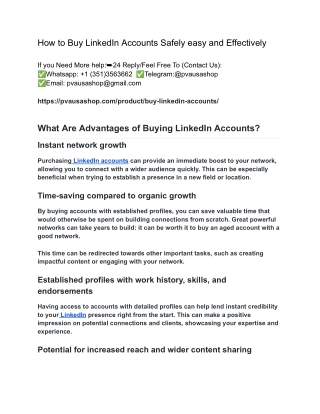 How to Buy LinkedIn Accounts Safely easy and Effectively