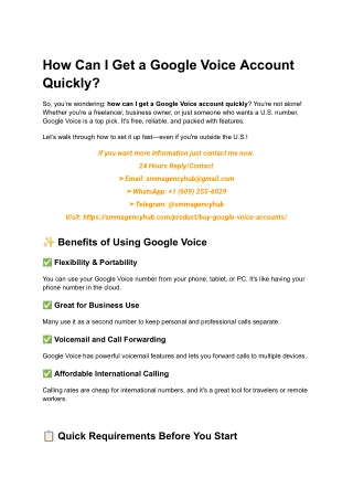 How Can I Get a Google Voice Account Quickly_