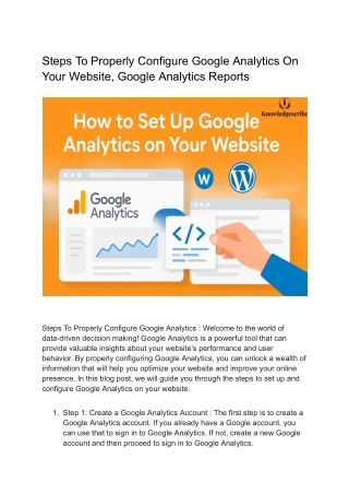 steps to properly configure google analytics