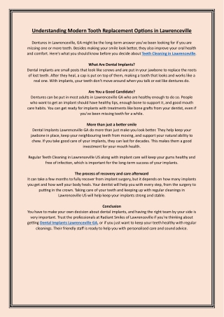 understanding modern tooth replacement options