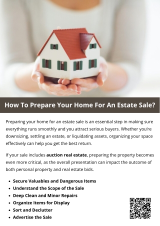 How To Prepare Your Home For An Estate Sale?