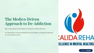 the medico driven approach to de addiction