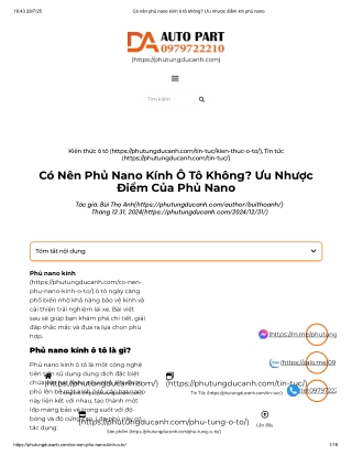 Có nên phủ nano kính ô tô không_ Ưu nhược điểm khi phủ nano (1)