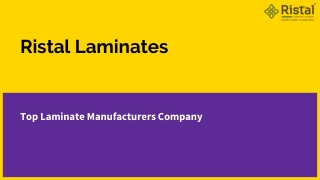 Discover Quality and Innovation with Ristal Laminates