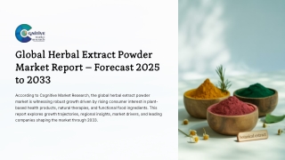 Herbal Extract Powder Market Report