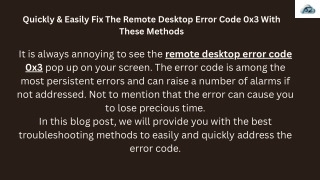 Understanding Remote Desktop Error 0x3: Connection Issues Explained