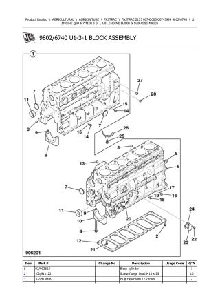 JCB 2155 FASTRAC Parts Catalogue Manual Instant Download (SN 00742003-00745999)