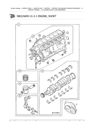 JCB 3185 FASTRAC Parts Catalogue Manual Instant Download (SN 00642001-00643010)