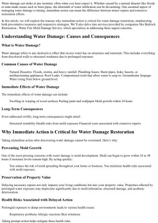 water damage can strike at any moment often when
