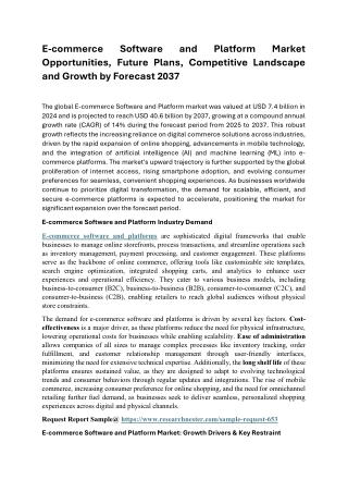 E-commerce Software and Platform Market