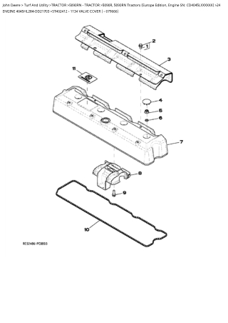 John Deere 5090R and 5090RN Tractor (Europe Edition, Engine SN CD4045LXXXXXX) Parts Catalogue Manual Instant Download (P