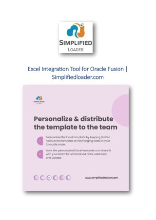 Excel Integration Tool for Oracle Fusion | Simplifiedloader.com
