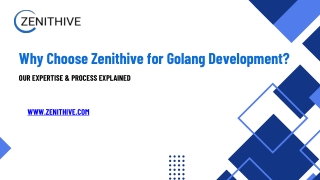 Why Choose Zenithive for Golang Development Our Expertise & Process Explained