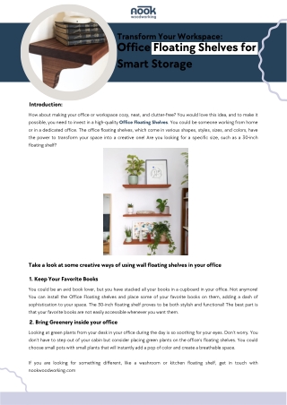 transform your workspace office floating shelves
