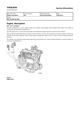 Volvo EC140C LM EC140CLM Excavator Service Repair Manual Instant Download