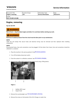 Volvo EC140D LM EC140DLM Excavator Service Repair Manual Instant Download