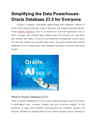 Simplifying the Data Powerhouse_ Oracle Database 23