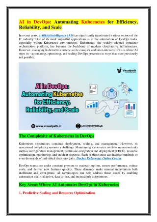 The Kubernetes Course The KubernetOnline – Docker Kubernetes Training in Chennai