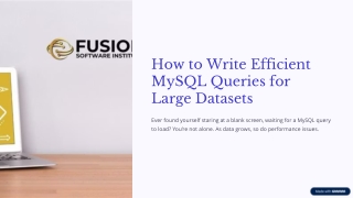 how to write efficient mysql queries for large